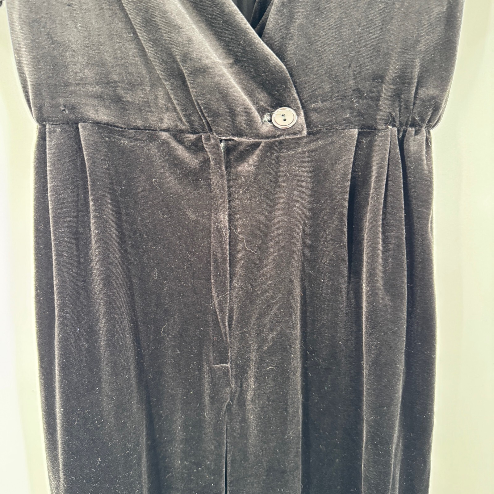 Vintage Velvet Velour Jumpsuit Women’s Size 12 Black Retro 90s 80’s Stretch USA