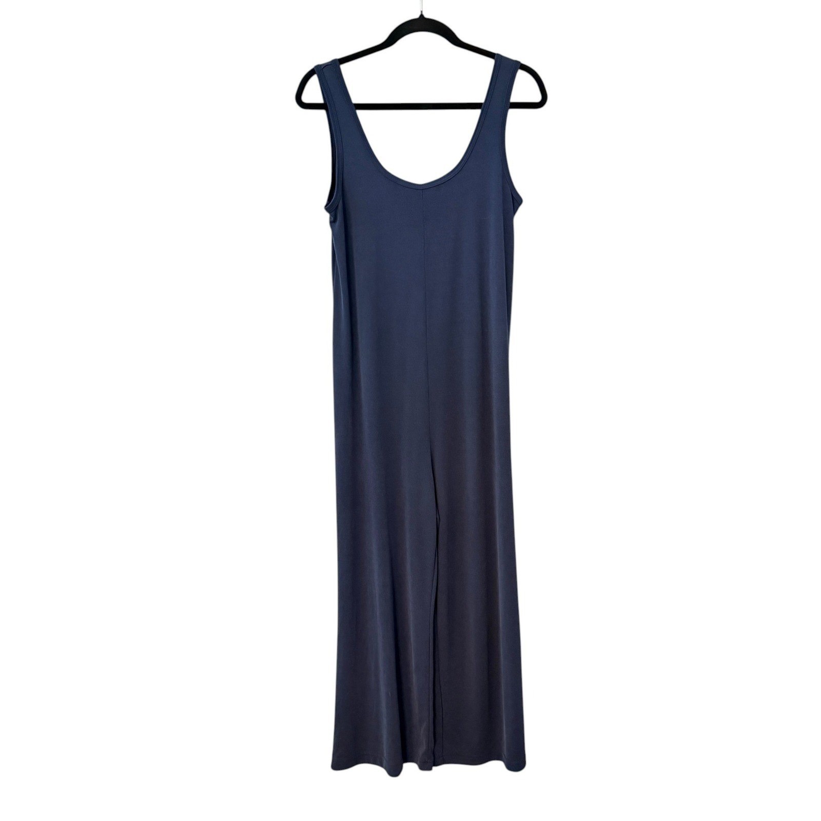 Marine Layer Re-Spun Lexi Rib Wide Leg Jumpsuit XS Navy Coastal Sustainable