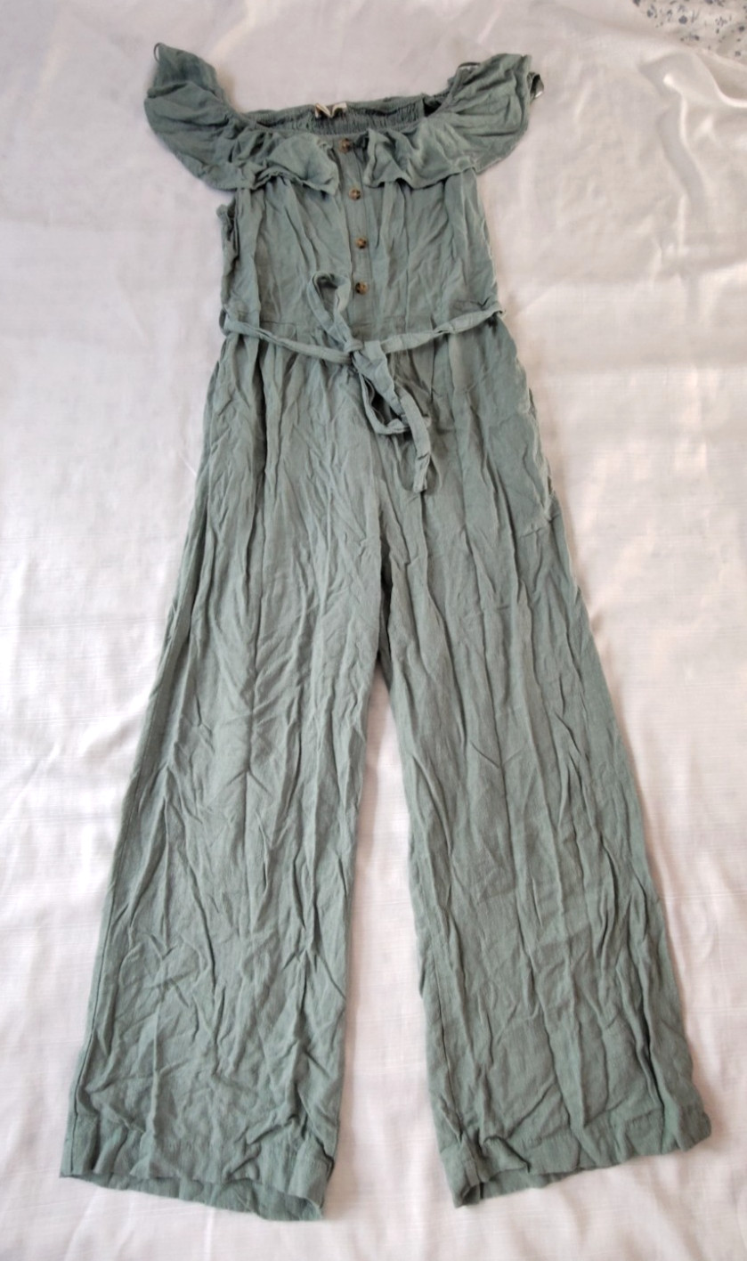 Monteau Los Angeles Faded Green Jumpsuit Romper Size XL