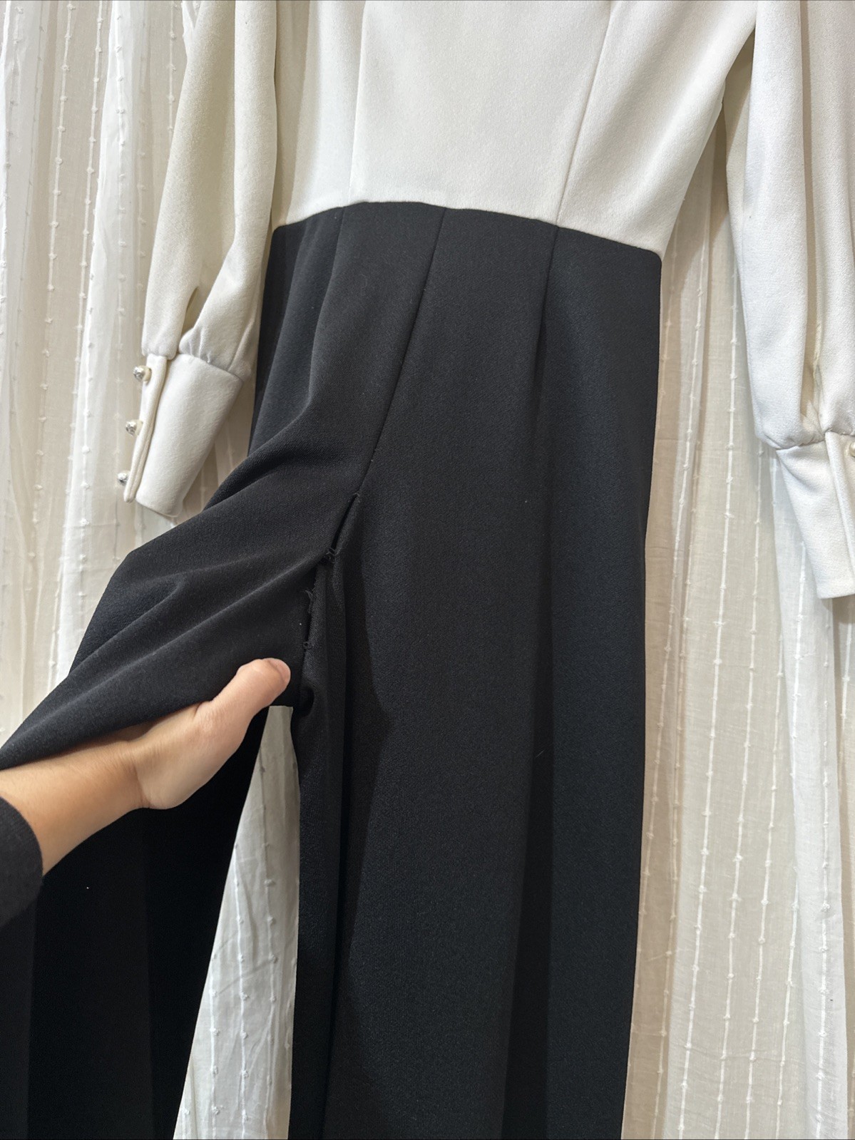 Black And White Vintage 60’s Butterfly Wide Leg Jumpsuit Women’s Small
