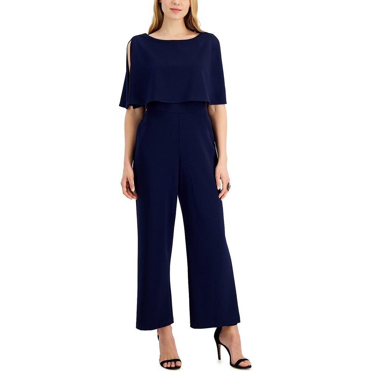 Connected Plus Size Popover Jumpsuit Navy 20W, 14W
