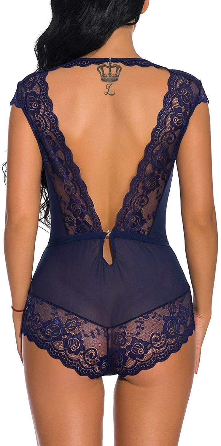 US Women’s Teddy Lingerie Lace Bodysuits One Piece Boudoir Outfits Sexy Babydoll