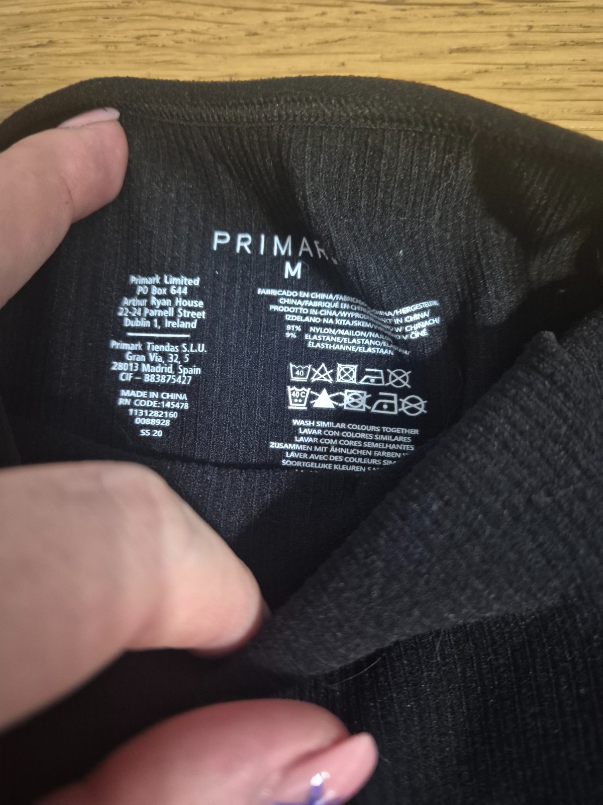 Primark Size Medium (10/12) Black Leotard/Bodysuit