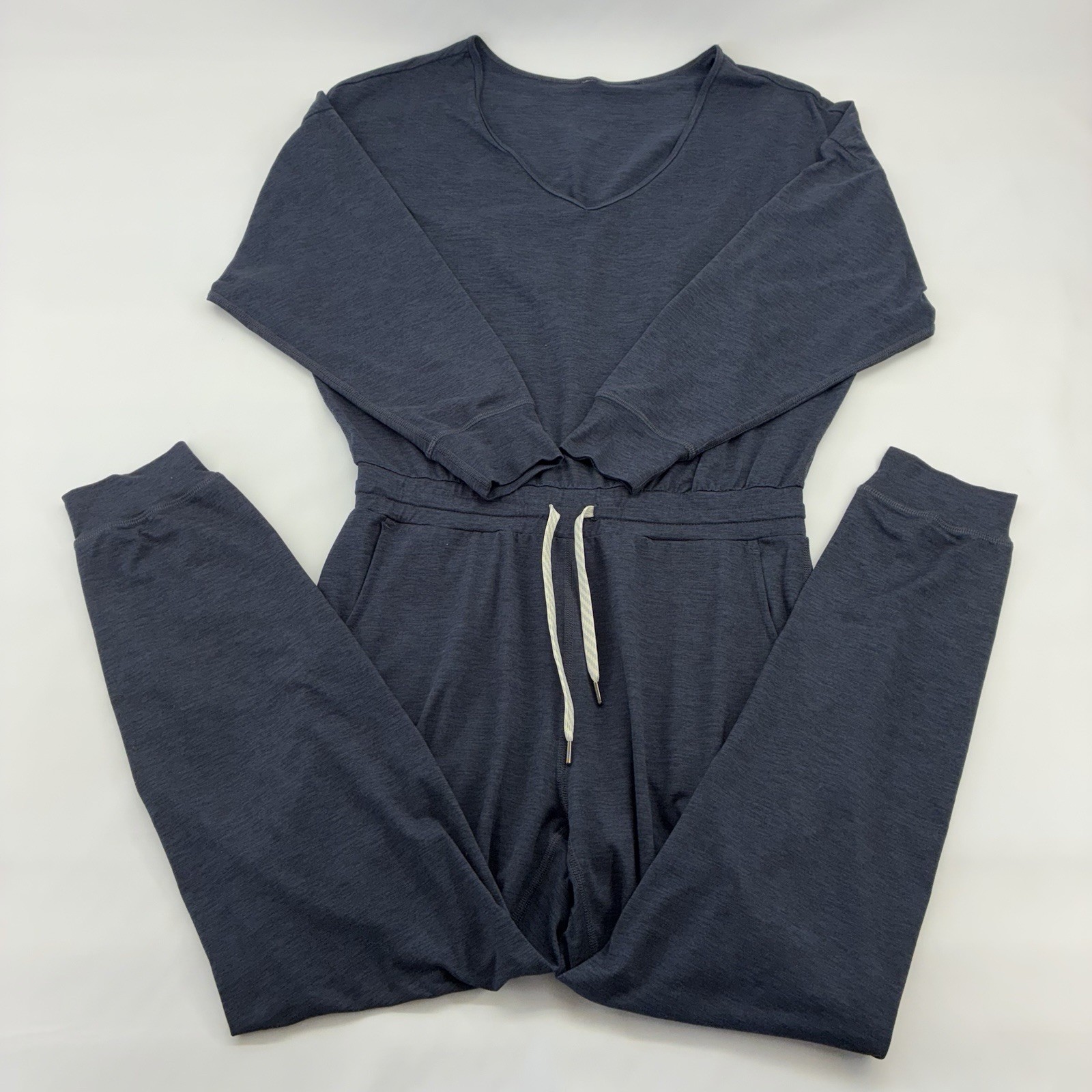 Vuori Lux Jumpsuit Womens M? Navy Heather Ink Drawstring GUC