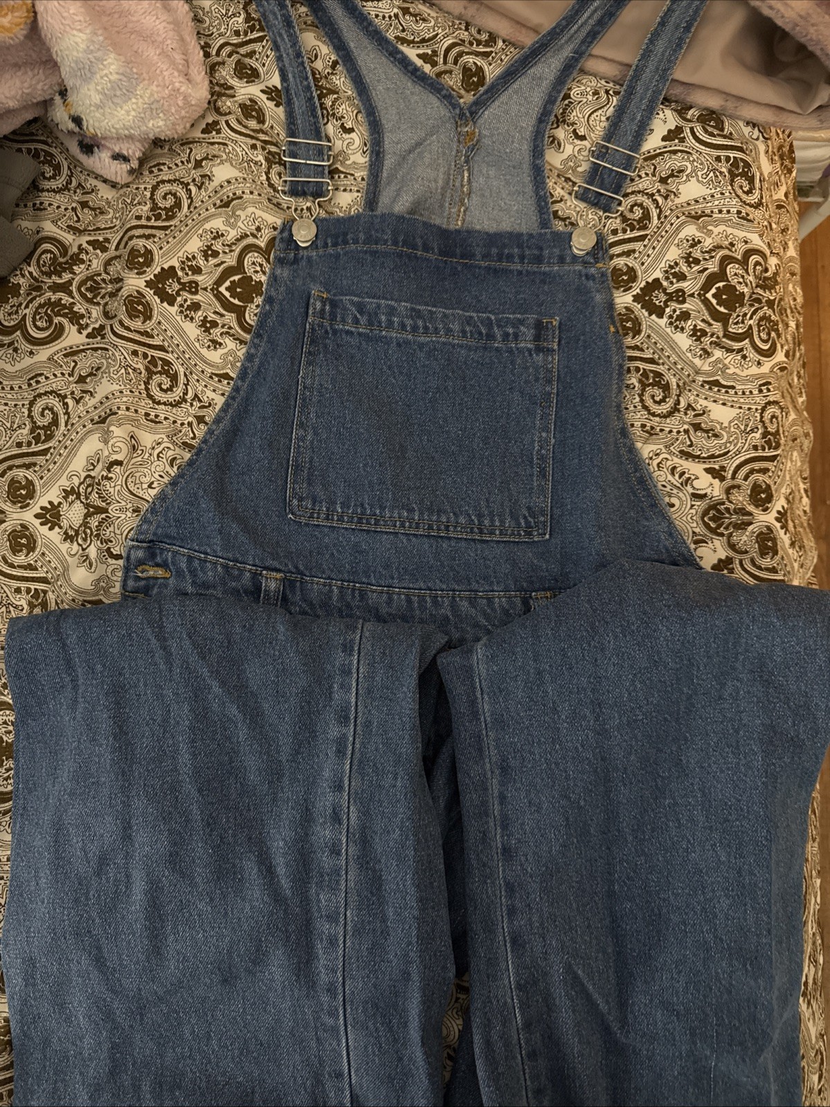 Forever 21 Women’s Jean Bib Overalls Shortalls Light Wash