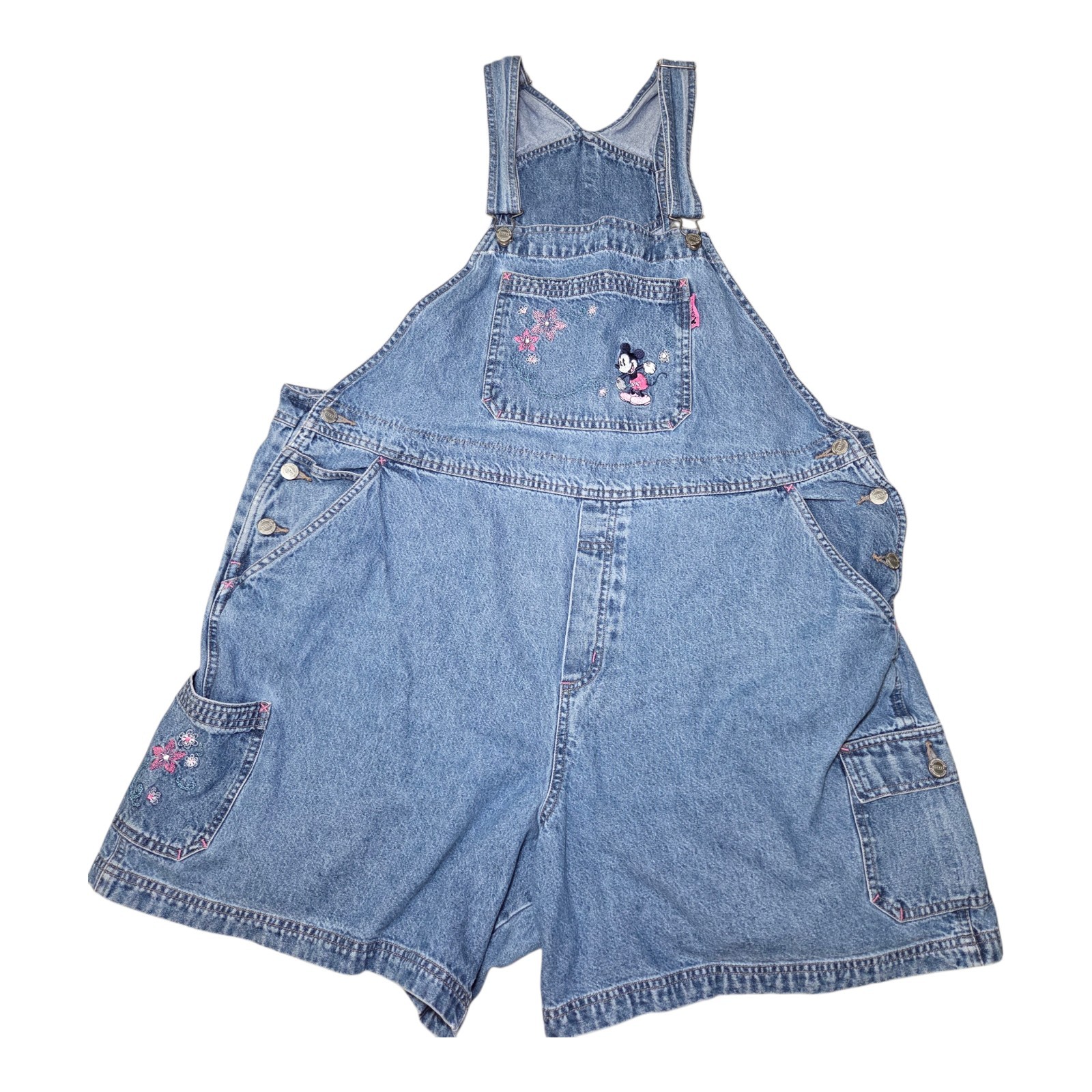 Vintage Mickey Unlimited Denim Shortalls Women’s Size 22W 24W Blue Jean Overalls