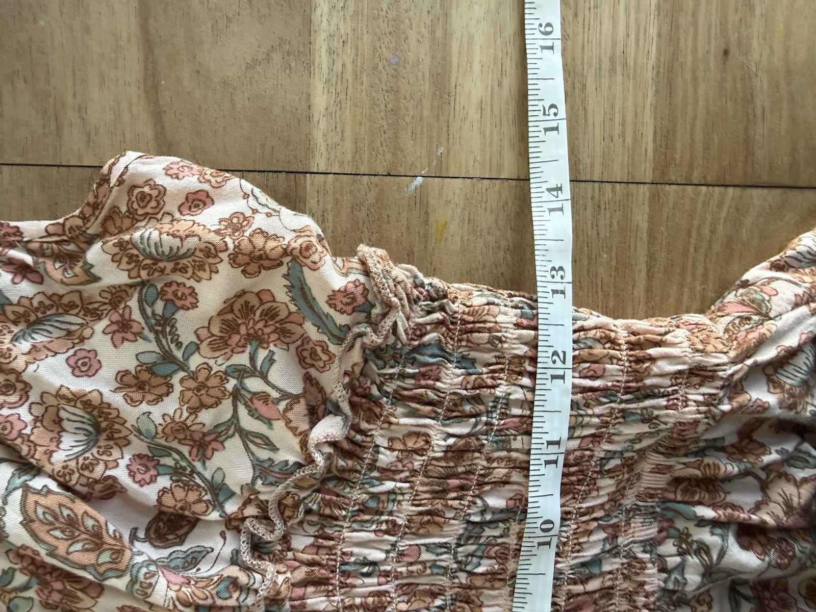 Patrons of Peace Jumpsuit Womens M Pink Floral Boho Wide Leg Smocked Tie Rayon