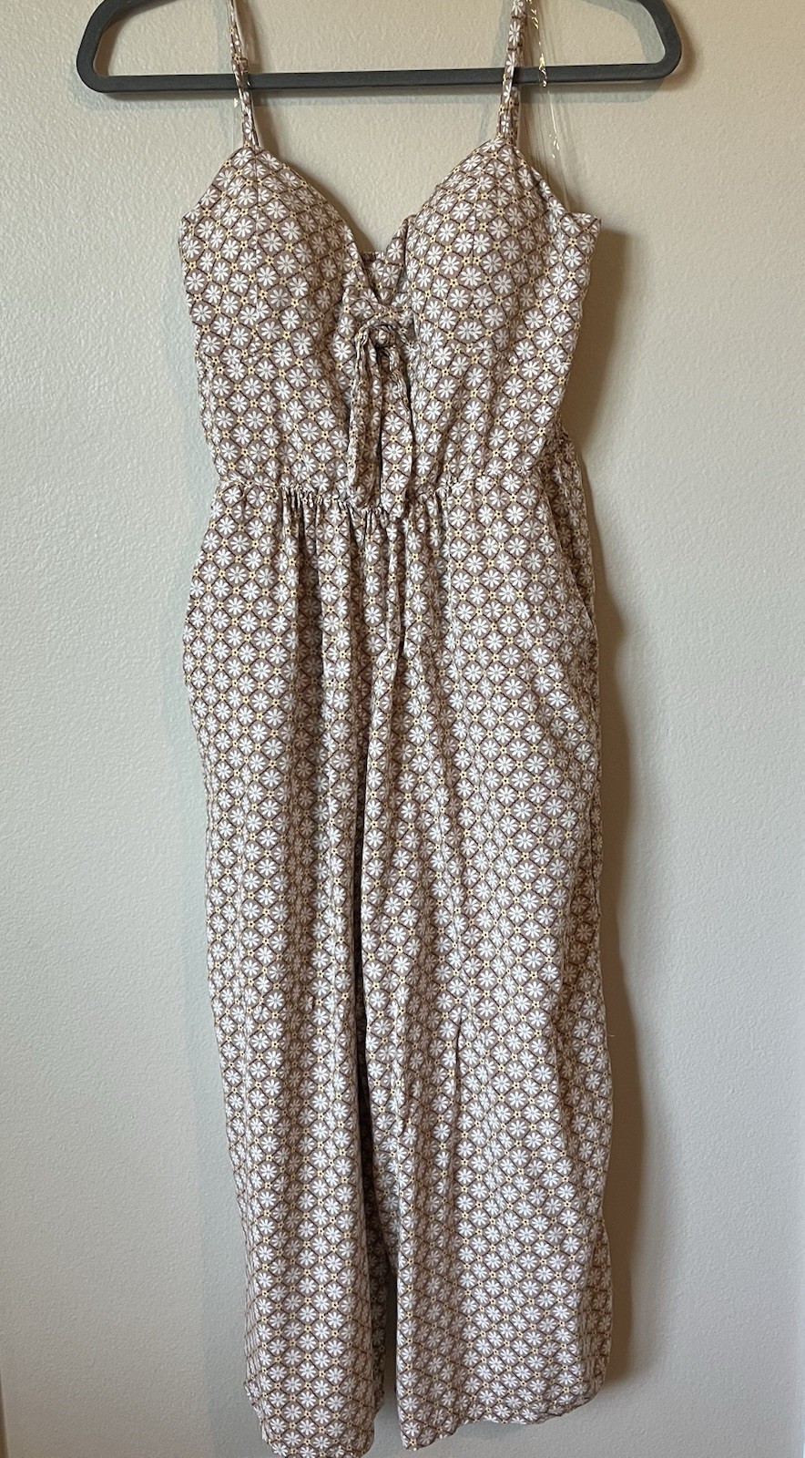AUW Romper Patterned Light Mauve Wide Leg Juniors Large