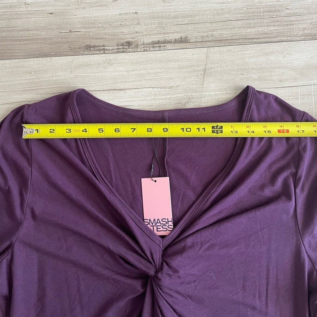 Smash + Tess Plum V-Neck Layla Twist Front Tie Romper size XXL NWT