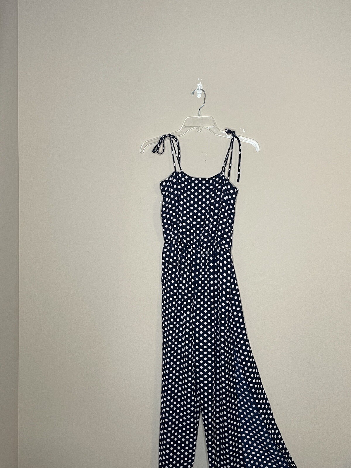 Mikey & Joey women’s jumpsuit blue and white size S