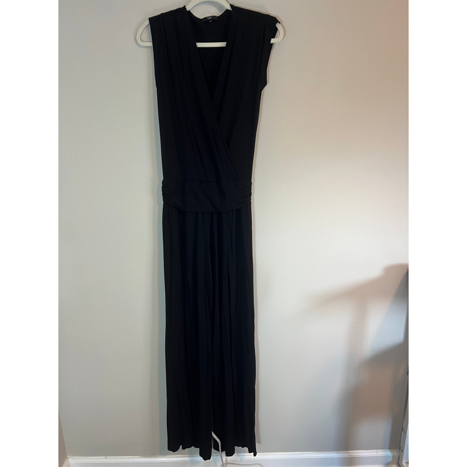 Tart Collections Black Surplice V-Neck Wide Leg Jumpsuit T7885MS001 Small