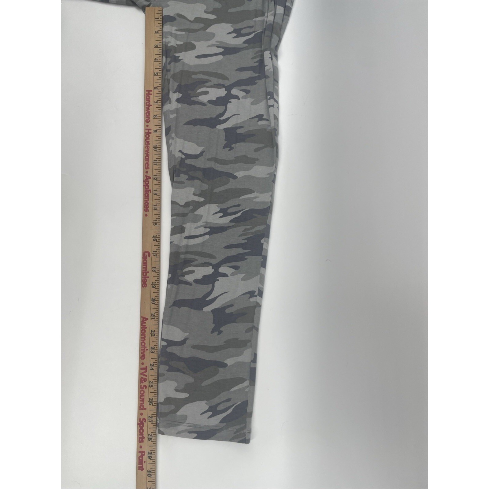 Camo Jersey Knit Jumpsuit Womens Medium Grey Athleisure Casual Edgy Loungewear