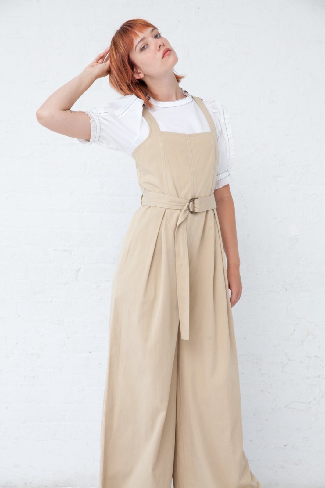 Ulla Johnson Weston Jumpsuit in Khaki Tan sz 2