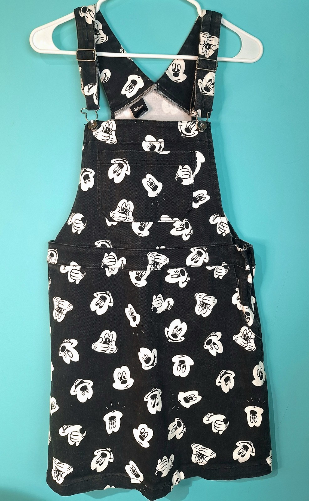 Women’s Med Vintage Disney Mickey Mouse Bib Overalls Skirt