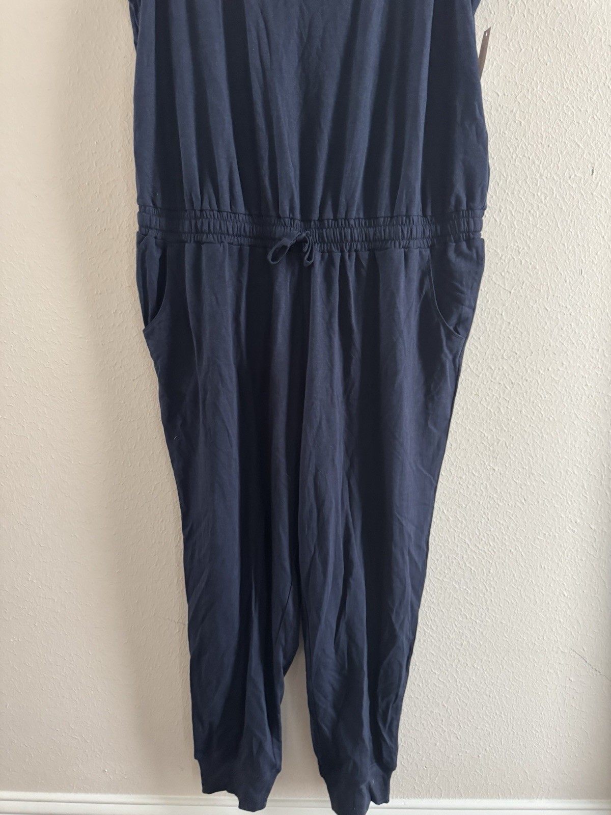 Amazon Essentials Women’s Studio Terry Fleece Jumpsuit plus size 3x blue navy