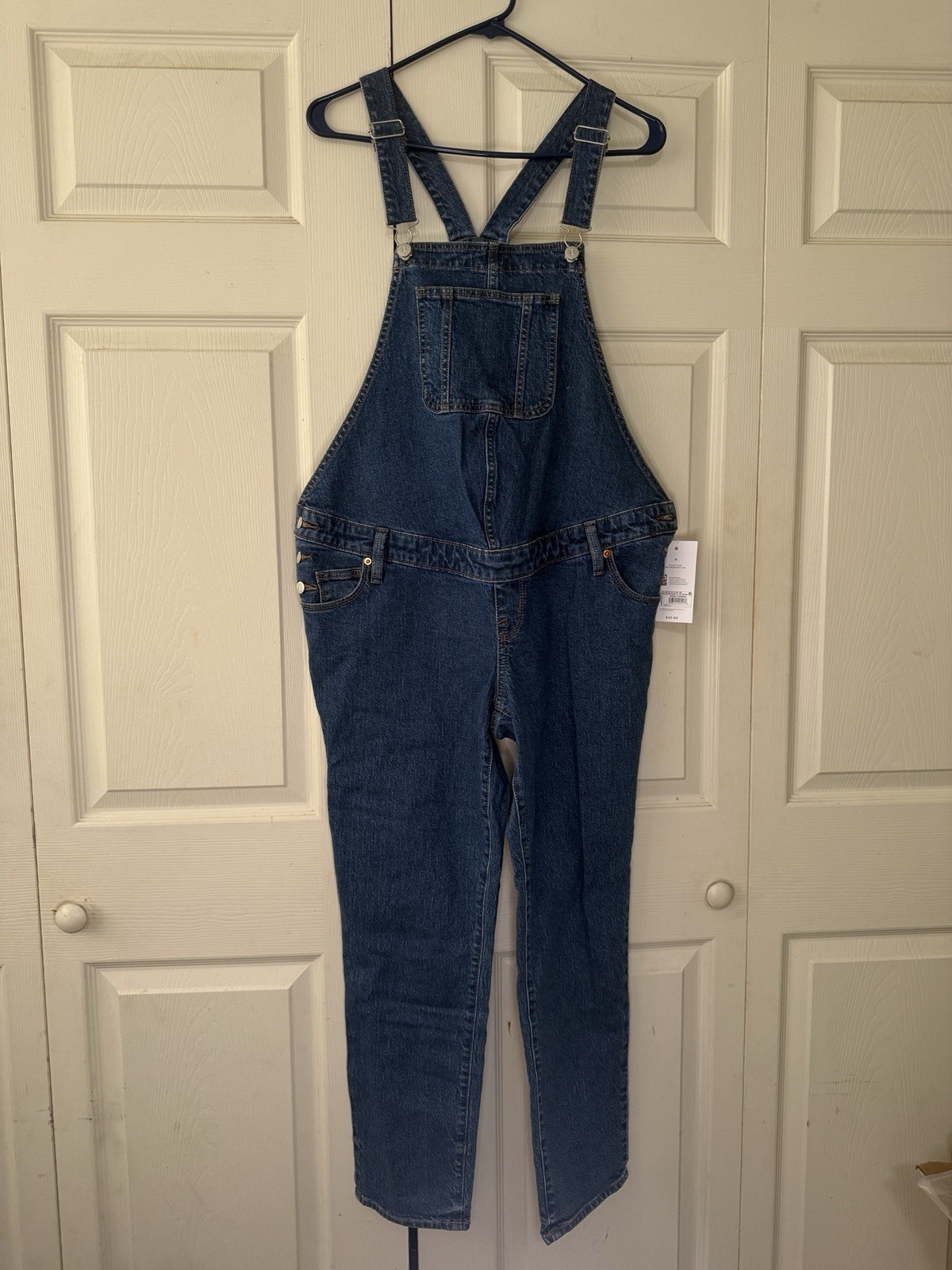 Isabel Maternity Women’s Overalls Size 6. Blue Denim Bib 5. Pockets NWT