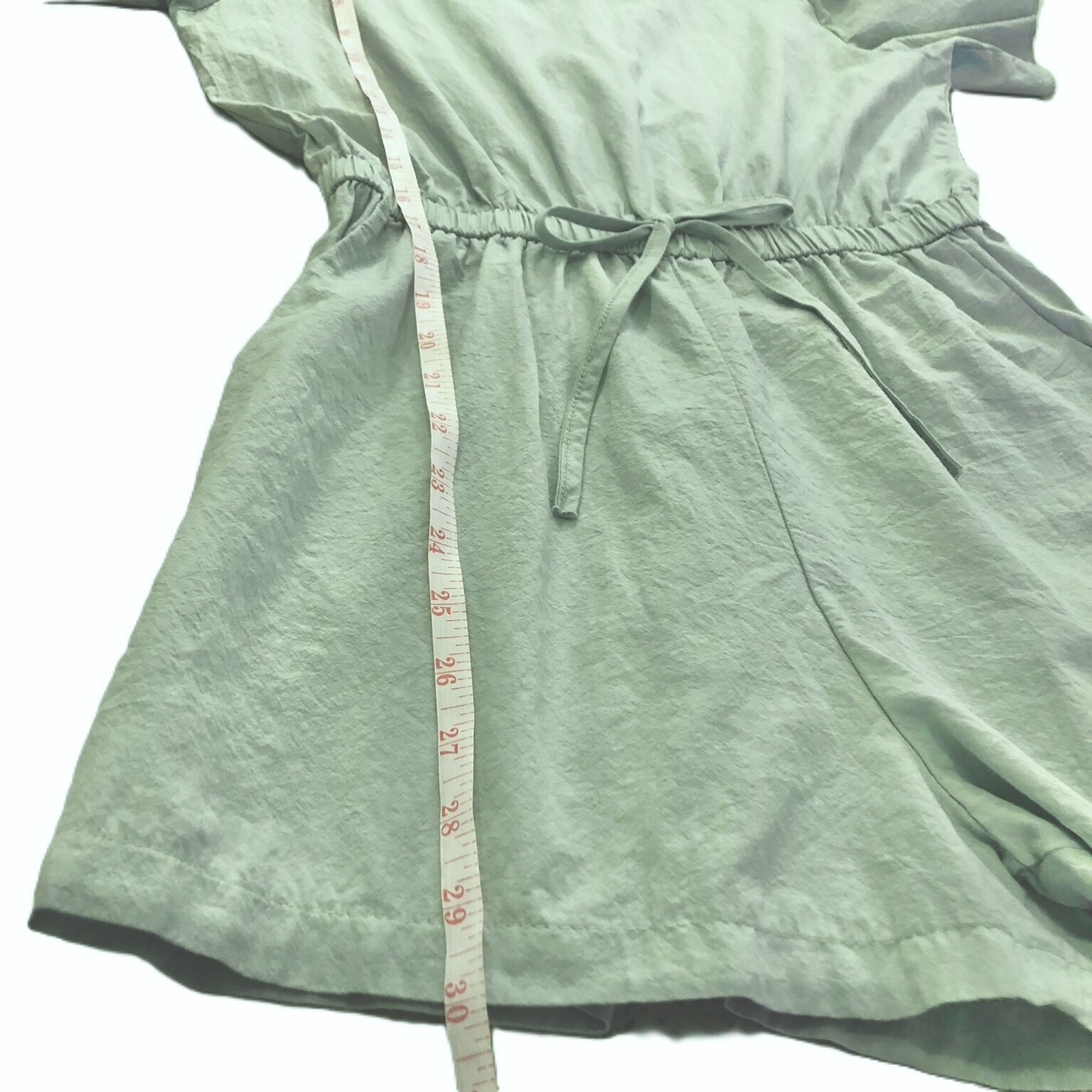 Angashion Romper Shorts Size S L30 Batwing Sleeve Lightweight Sage Green Pockets