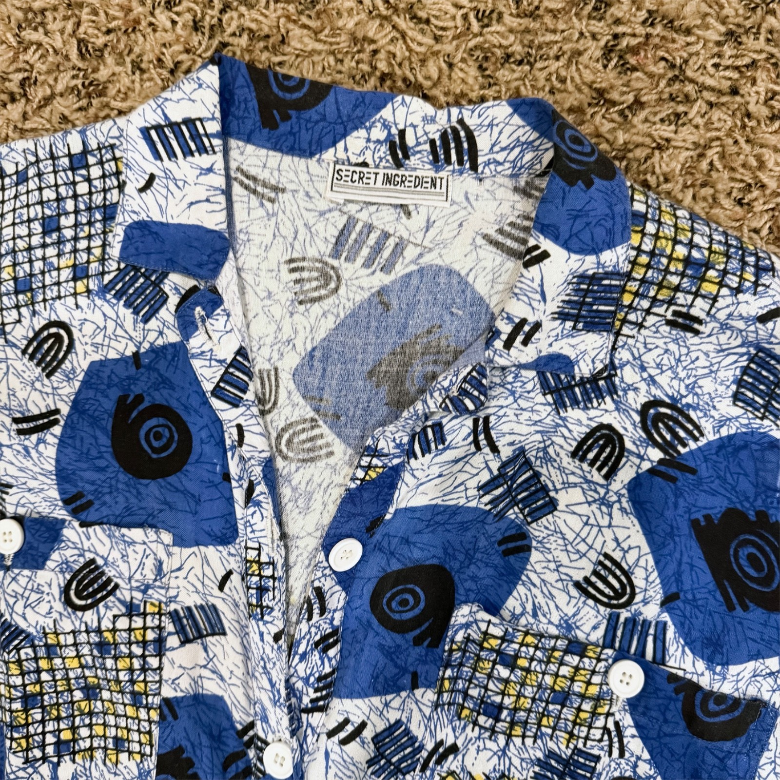 Vintage 80’s GEOMETRIC PRINT ROMPER M Jumpsuit Playsuit Festival Retro Beach Sun