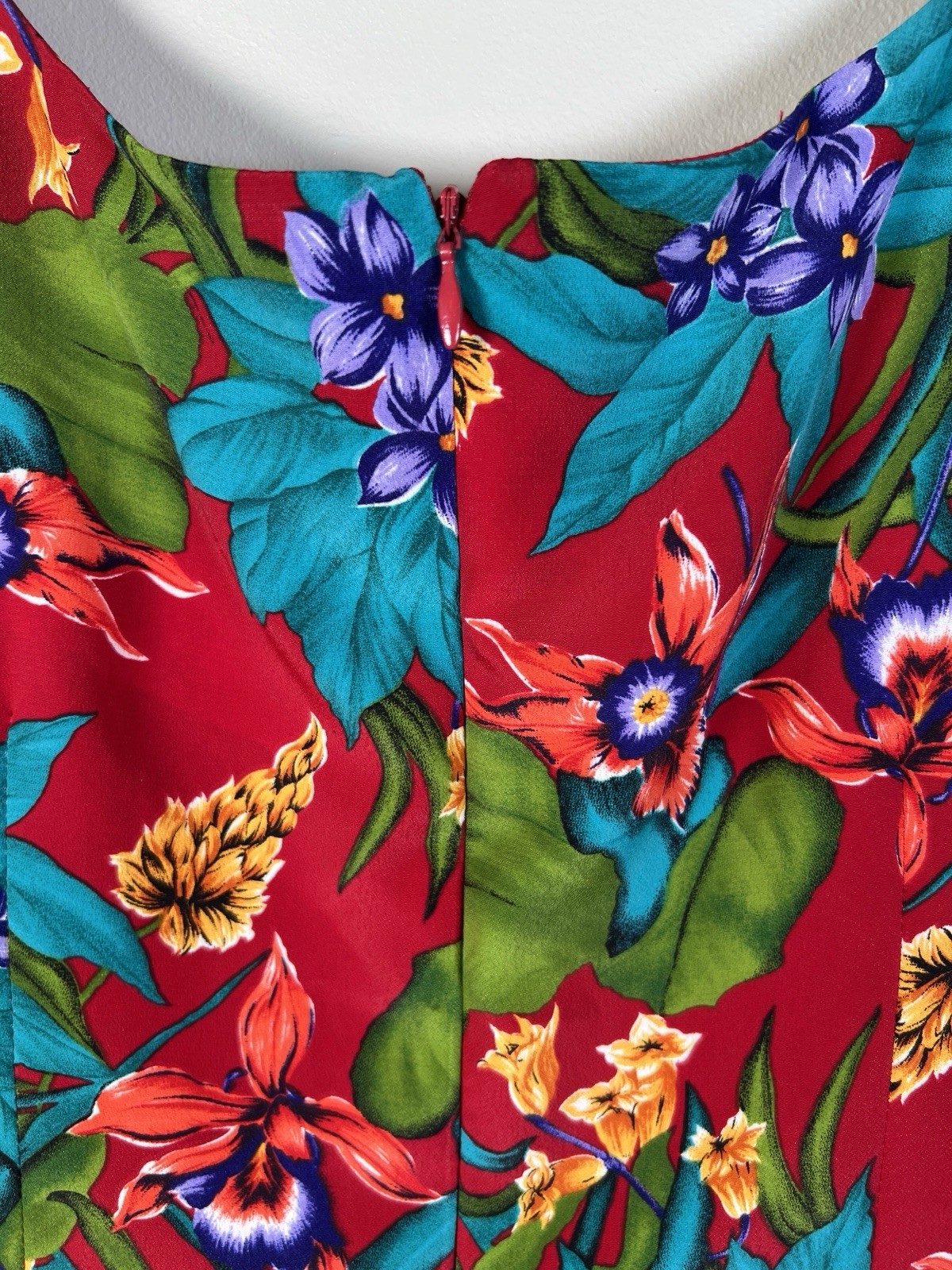 Vintage John Roberts Tropical Floral Romper Back Zip Women’s Size 10 NWT