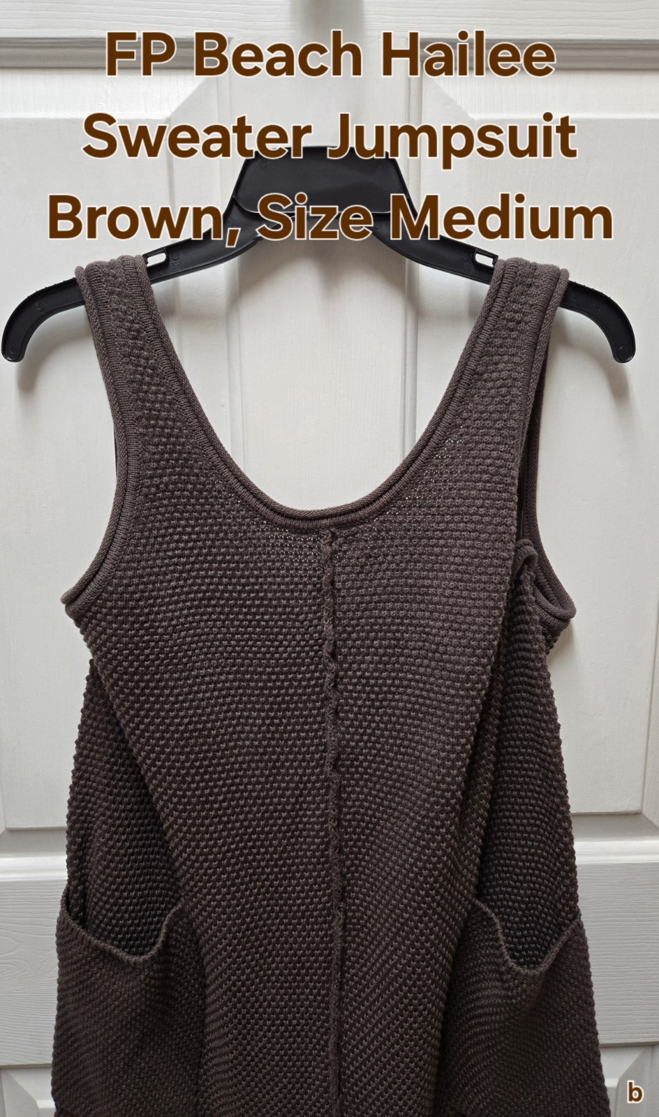 Free People Beach Hailee Sweater Jumpsuit, Size Medium, Brown