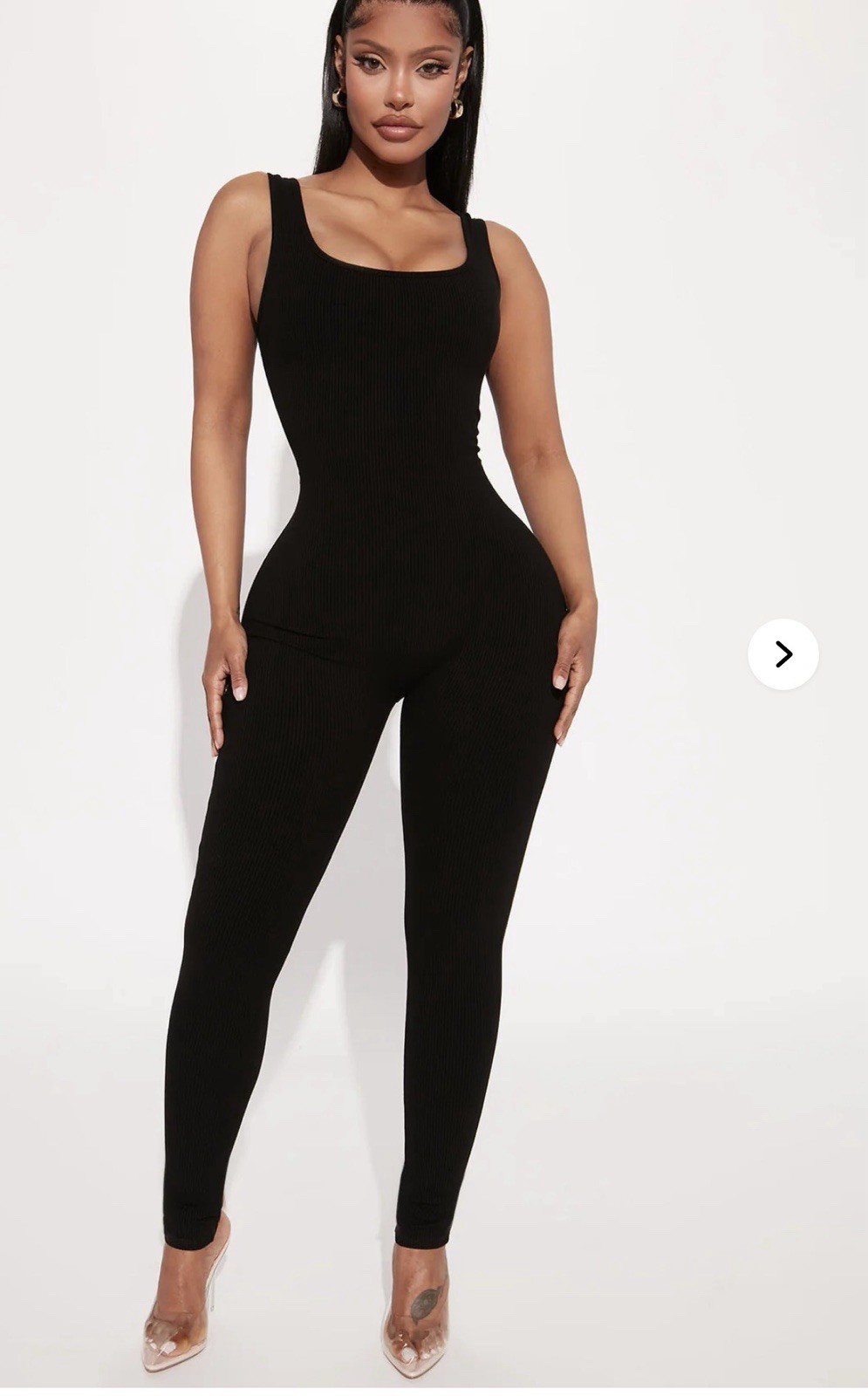 Fashion Nova Chocolate Sleeveless Ribbed Slim Fit Jumpsuit One-Piece Size M