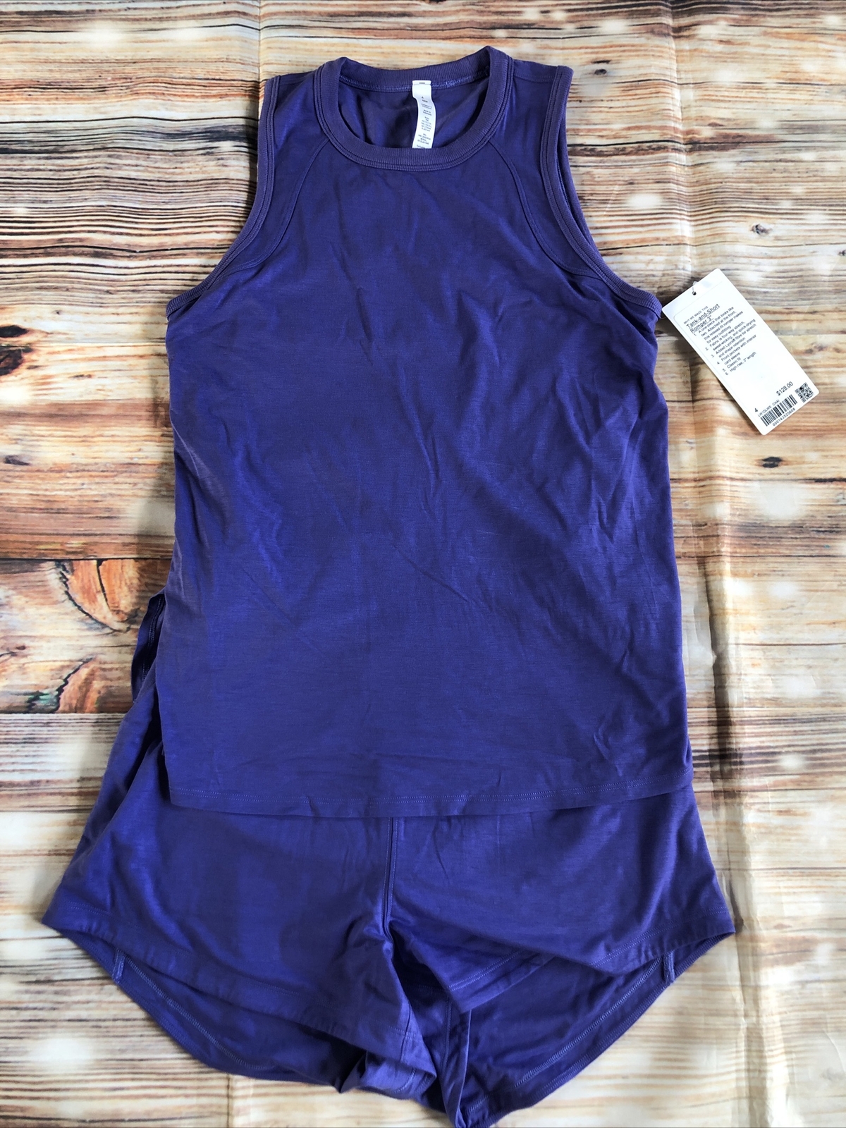 Lululemon NWT Tank-and-Short Romper Charged Indigo Size 4