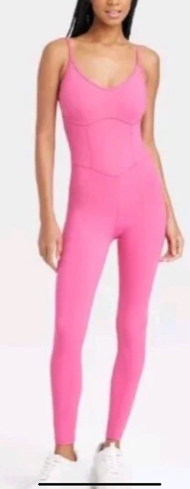 Joylab Women’s Corset Bodysuit One Piece Tank Leggings – Pink Size XS New