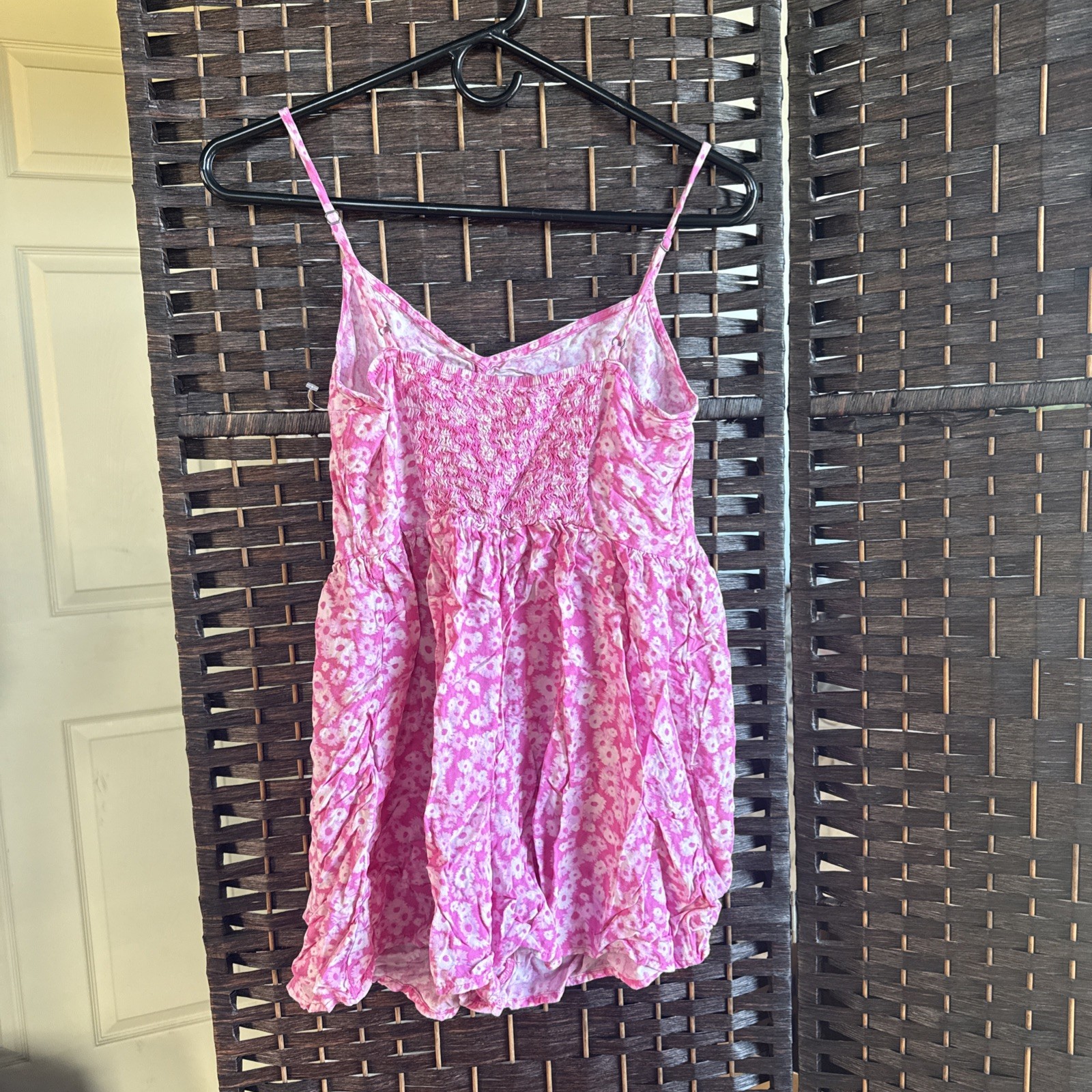 BP Women’s Size Small Pink Flower Tank top Romper # 13