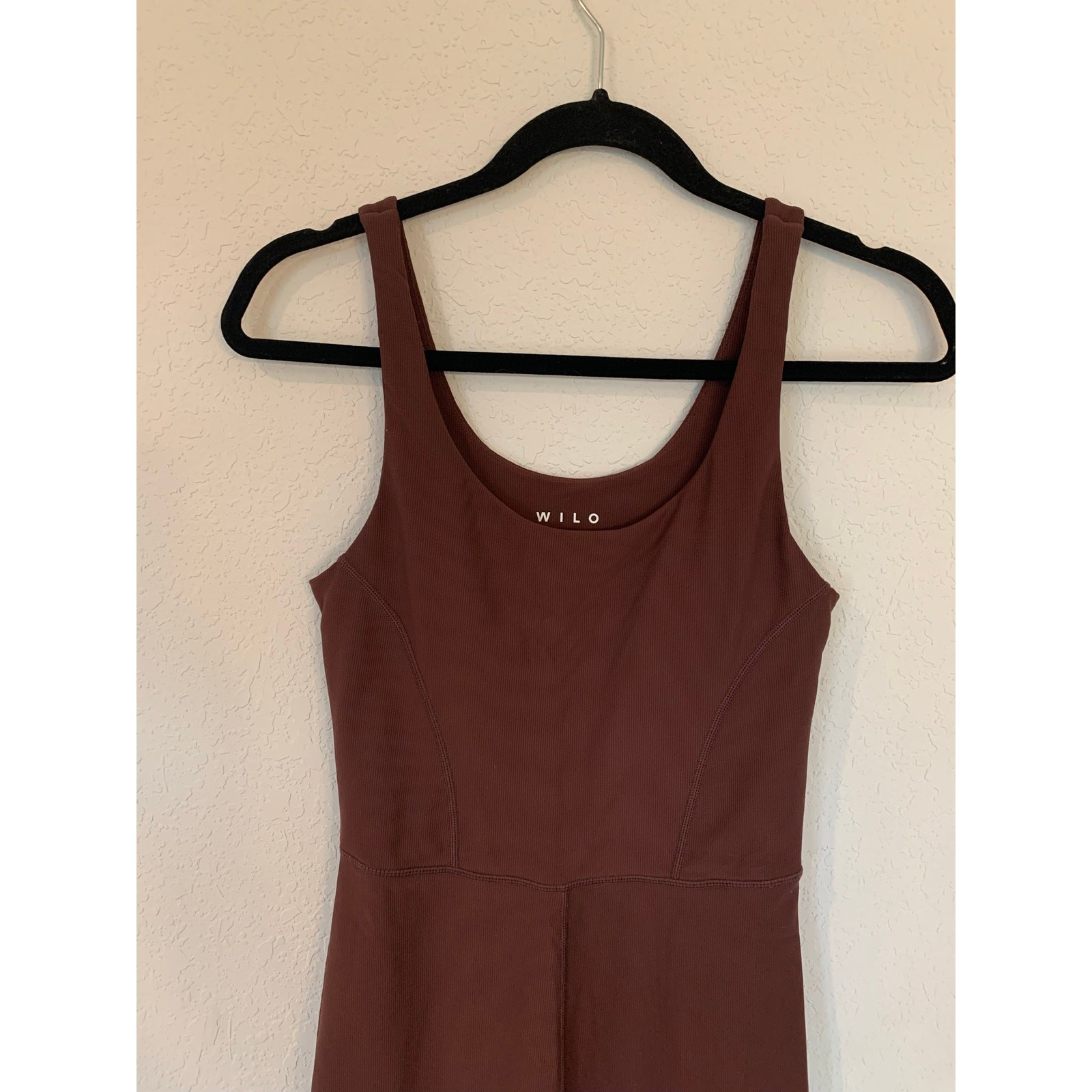 Wilo Brown Jumpsuit One Piece Bootleg Romper Athleisure Medium
