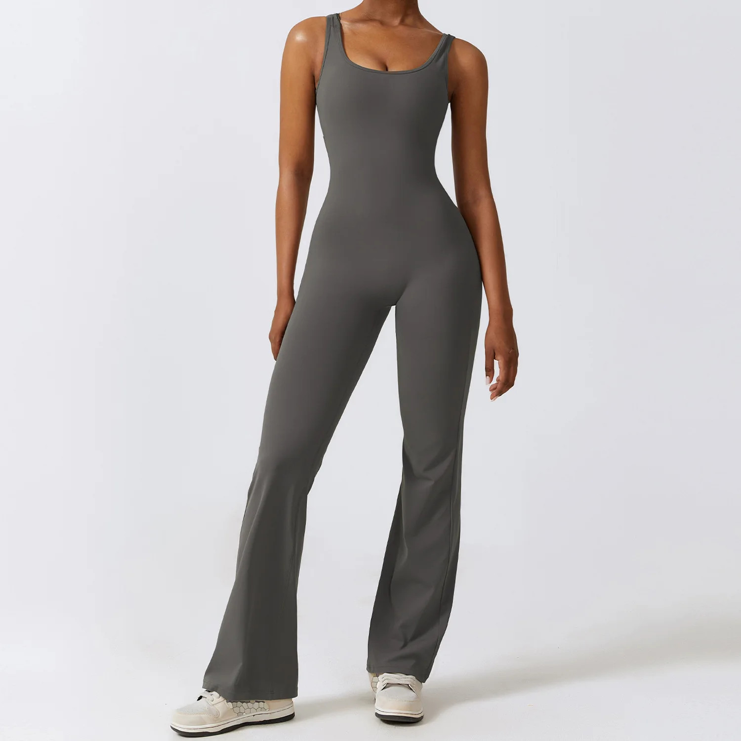 Nylon Spandex Jumpsuit Women Sleeveless Training Gym One Piece Fitness Romper