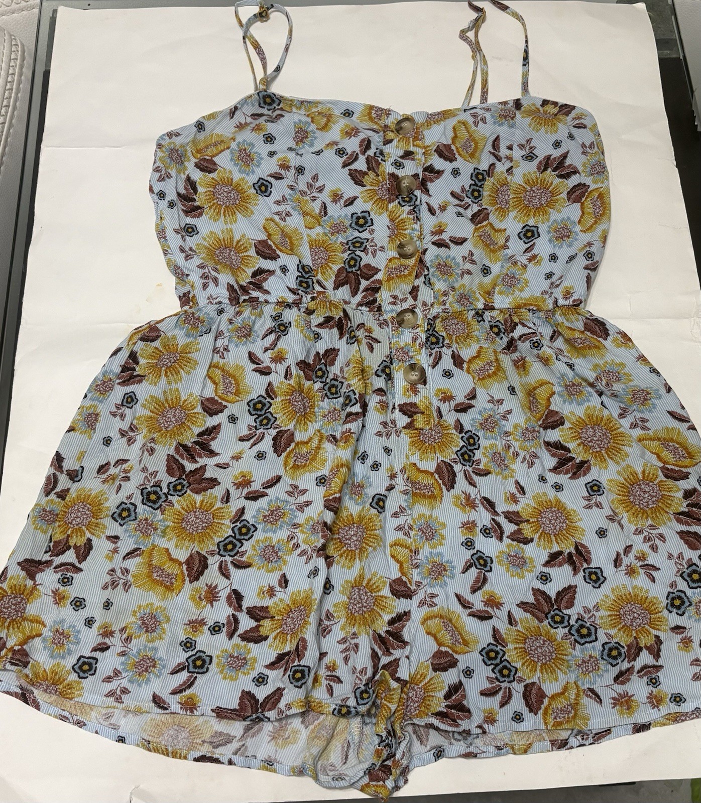 INSPIRED HEARTS XL sunflower romper.