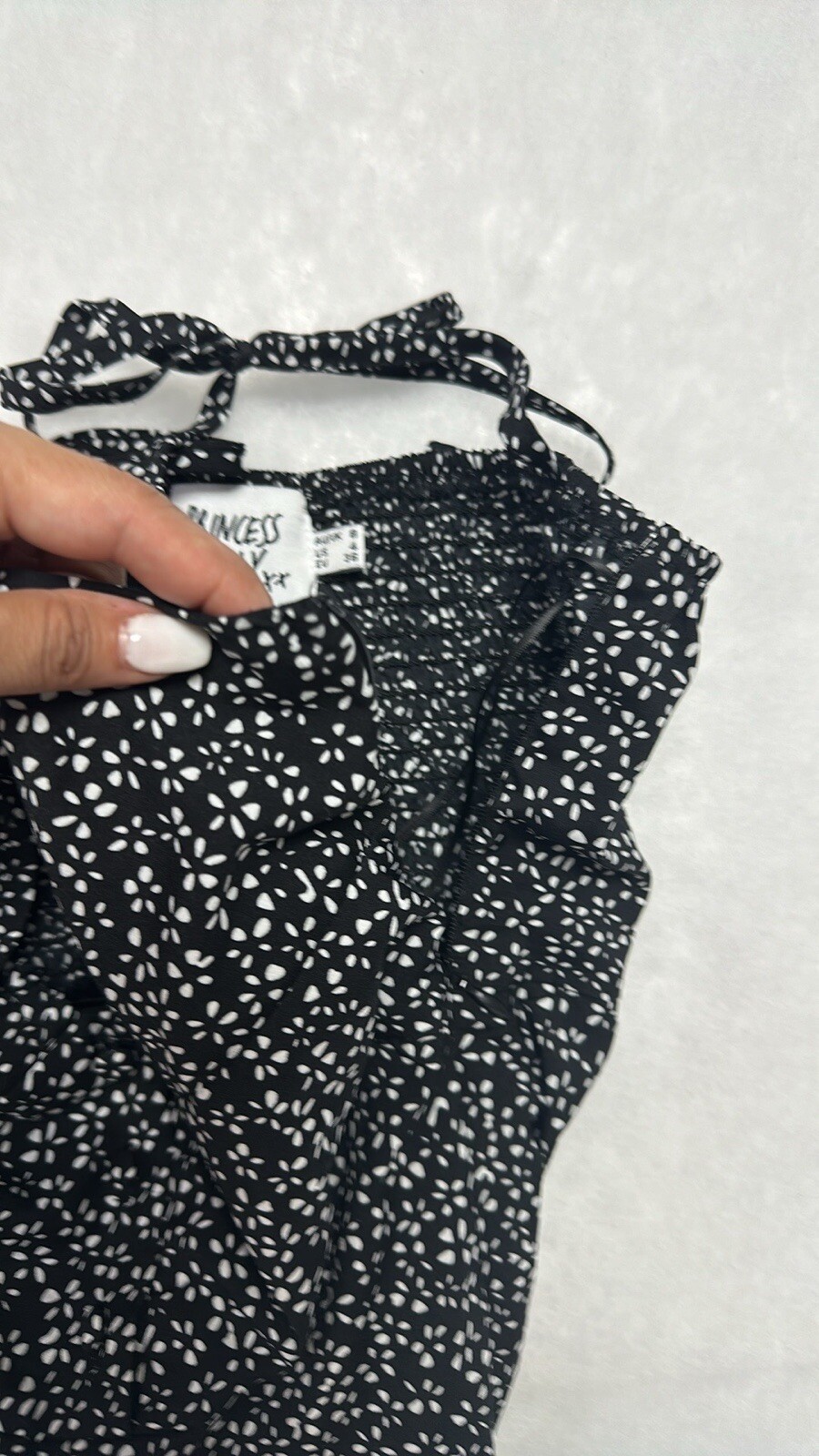 Princess Polly Rada Playsuit Black/White Romper Sz 4