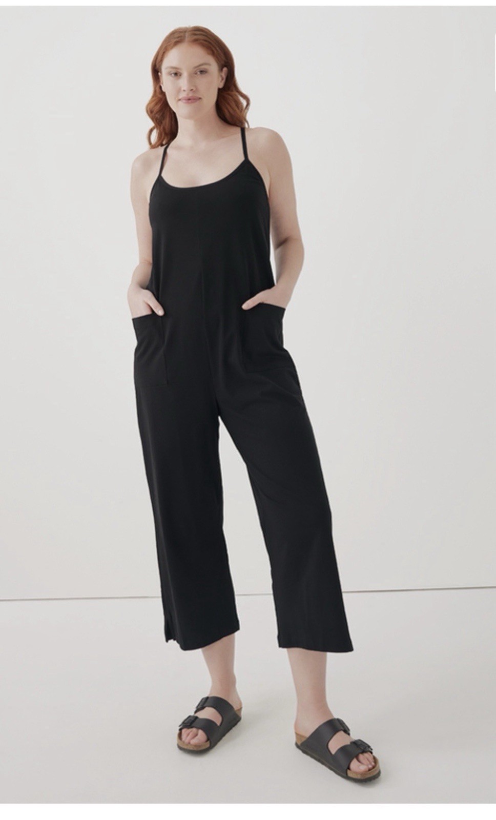 Pact Cool Stretch Lounge Jumpsuit With Built In Bra M