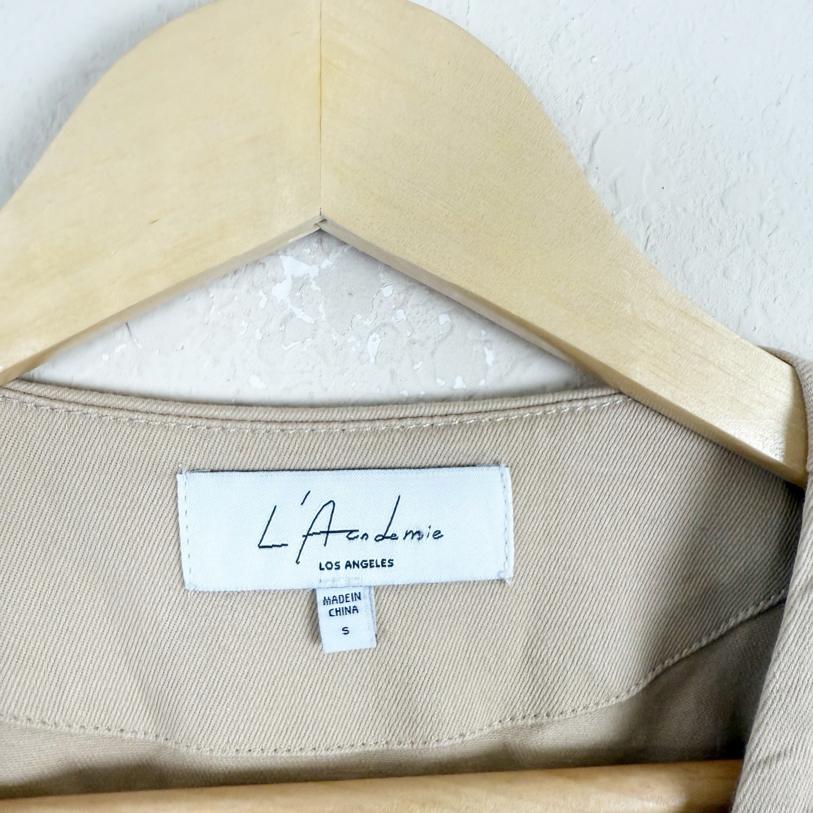 L’ Academie Tan Zip Up Jumpsuit Size Small
