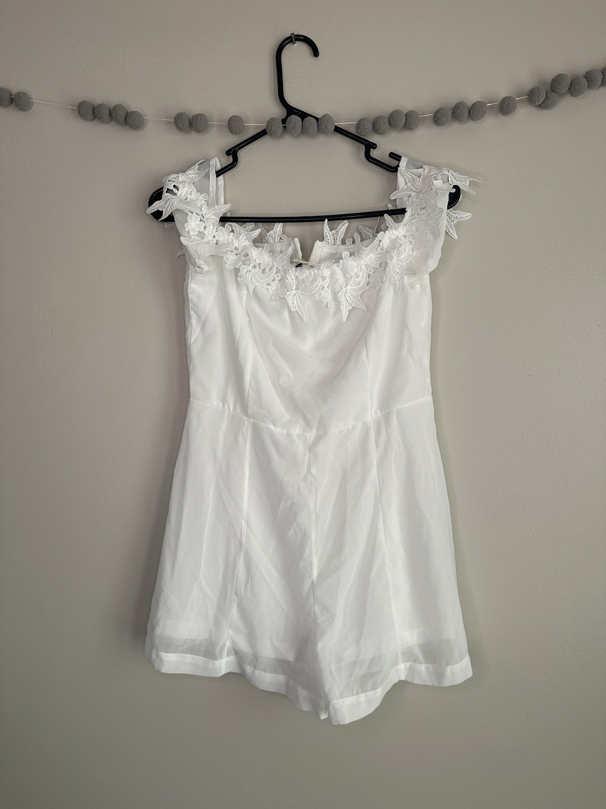 CBR Romper Women’s Medium M Bridal NWT New Short White