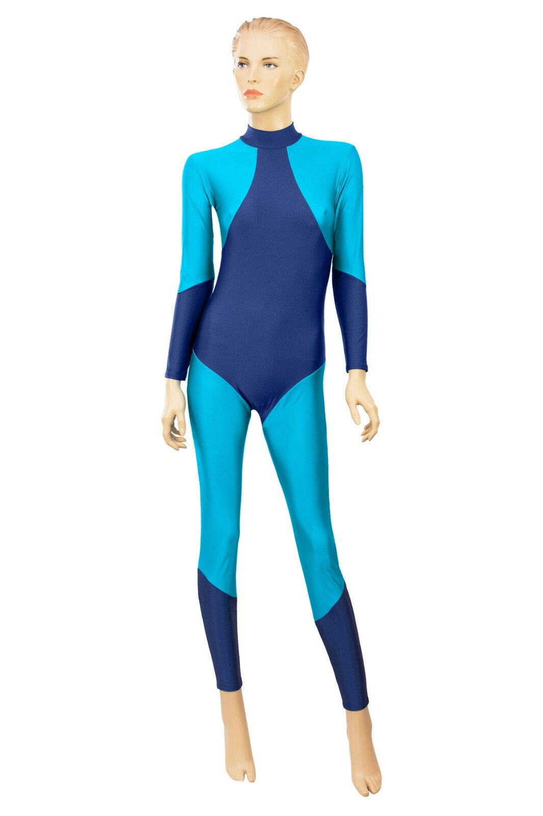 Vaulting suit full suit catsuit “Lisa” two-tone elastic shiny