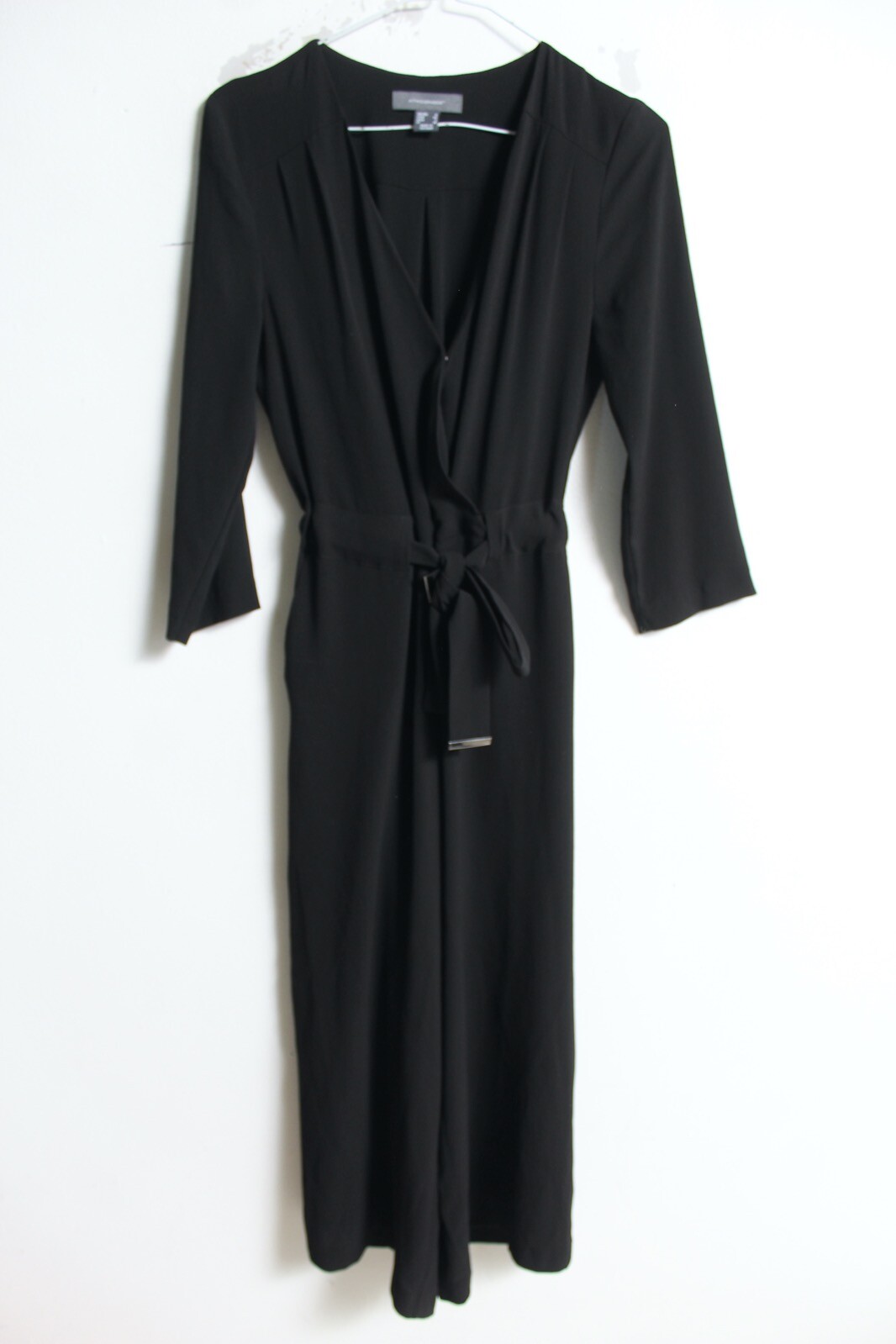 Primark womens Chiffon Boilersuit with Belt – Black – Size 6 (j54)
