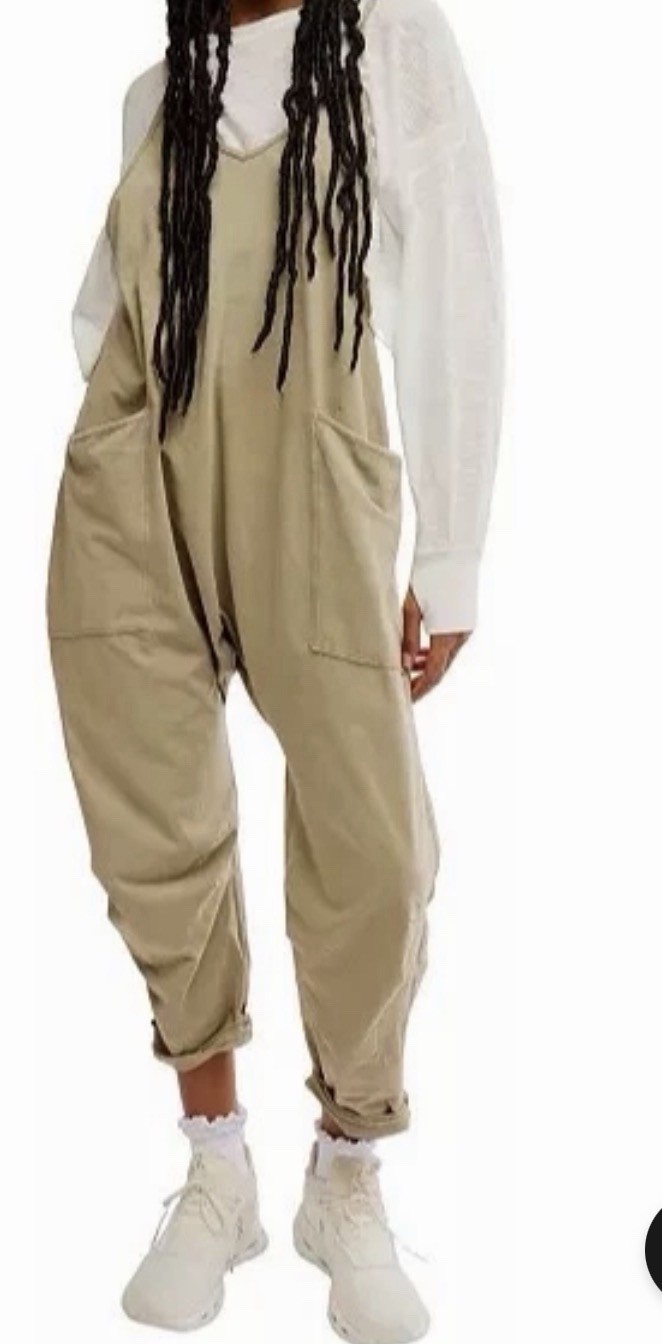 Free People FP Movement Women’s Size S Hot Shot Jumpsuit Sage Stone Color NWT