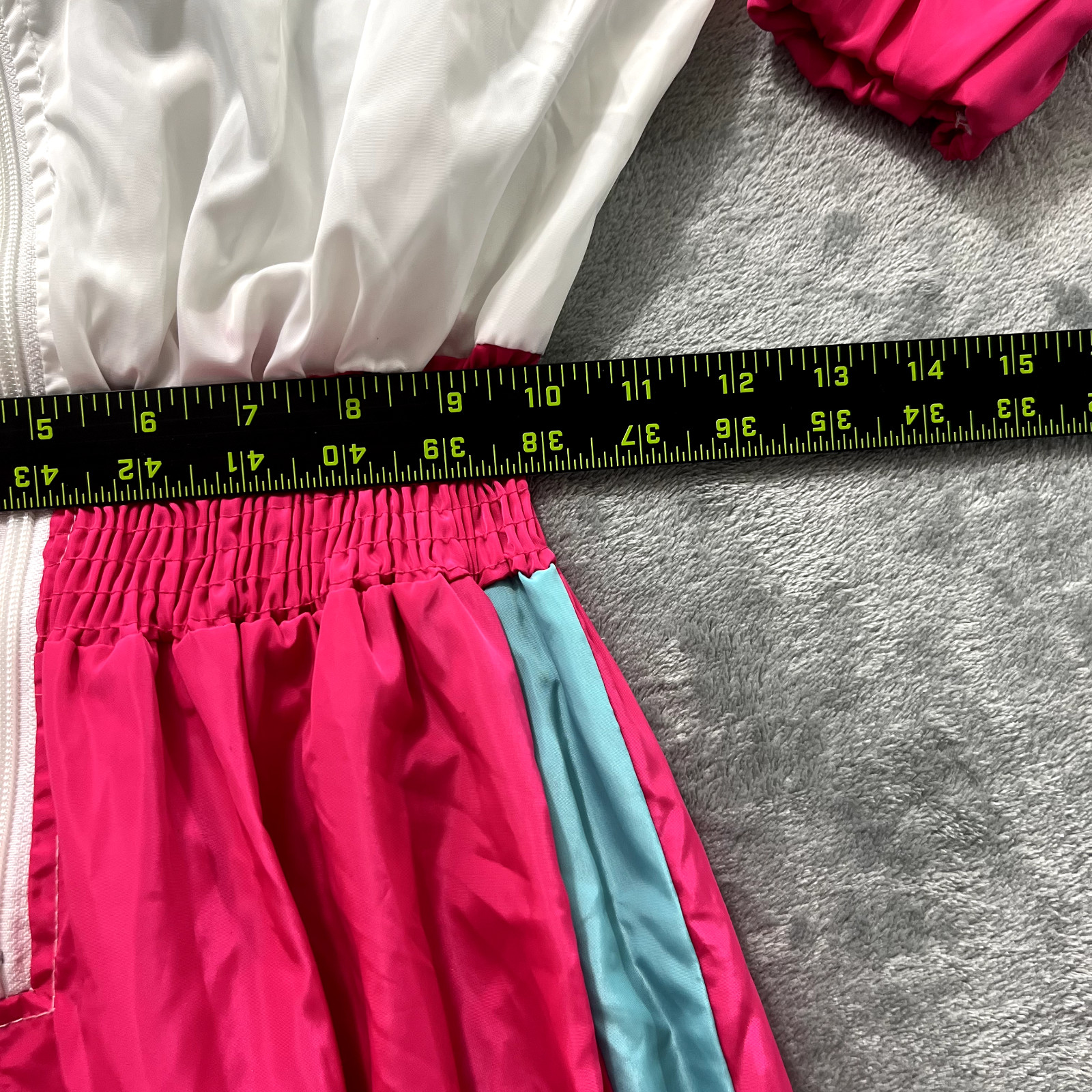 Vintage ’80s 90s Color Block Neon Jumpsuit Size Med Retro Y2K Barbie