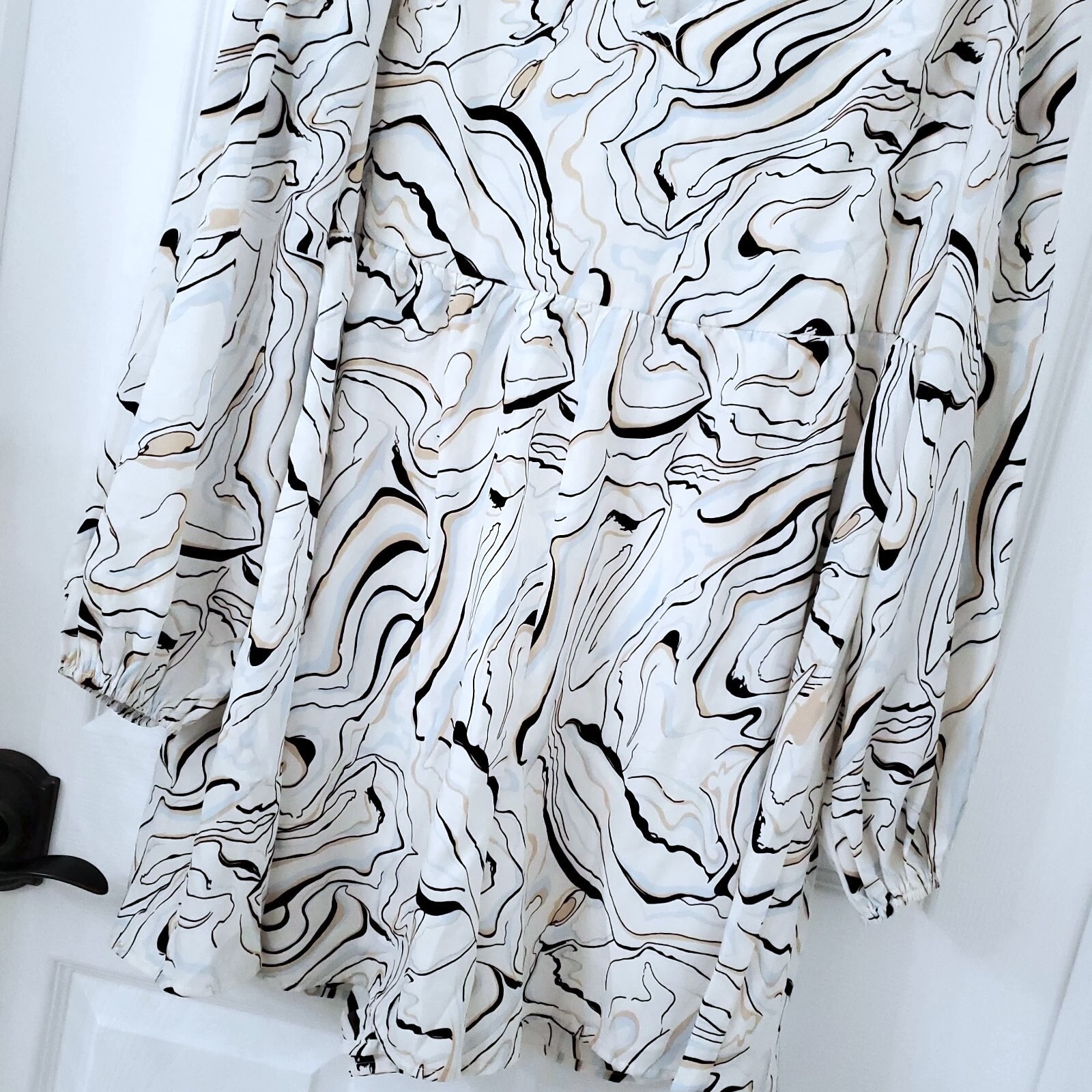 Princess Polly Kaiden Women’s Long Sleeve Romper in Swirl Size 10