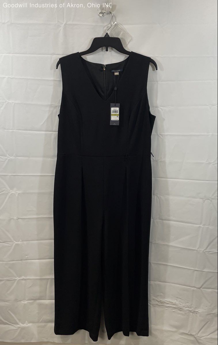 Tommy Hilfiger Women’s Black V-Neck Sleeveless Jumpsuit Sz 14 NWT