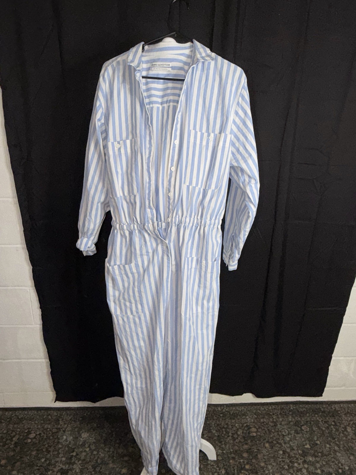 Urban Outfitters Blue And White Stripe Jumpsuit Romper Size Large