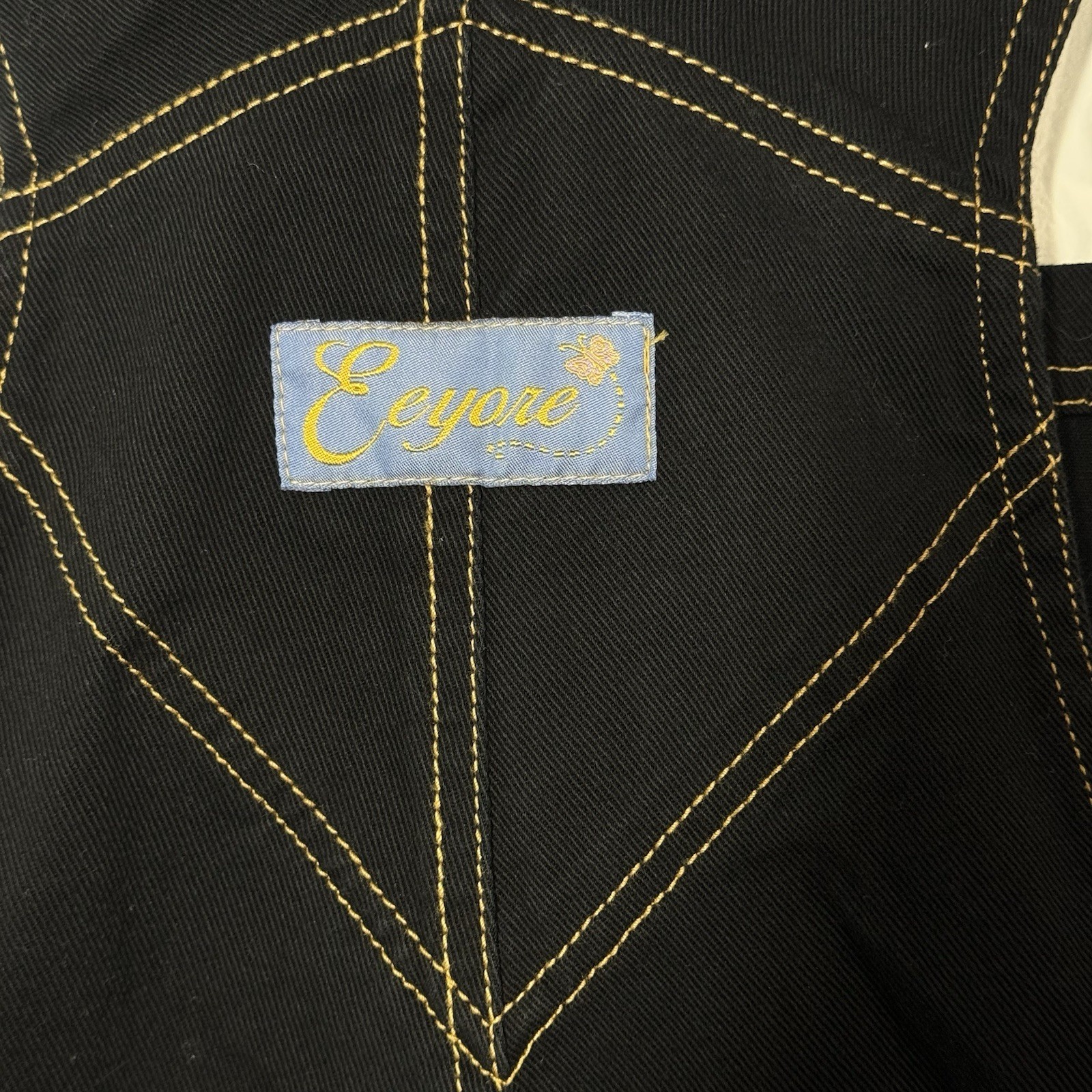 Vintage Women’s Disney Eeyore Skirt/Skort Black Denim Shortalls Size XL NEW!
