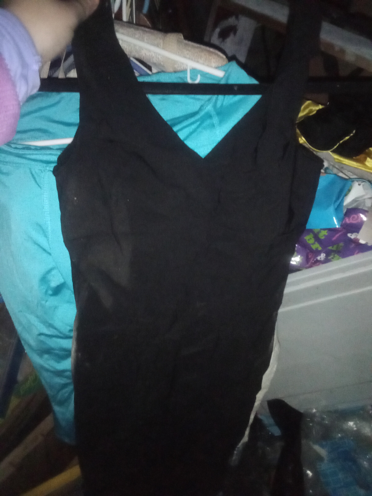 3b made in america 5 / 6 vintage shapewear nwot unworn black jumper romper tank