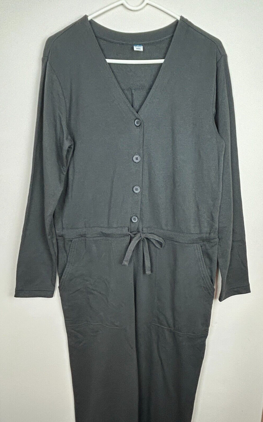 Old Navy Knit Charcoal Gray Jumpsuit Size M Tall NEW