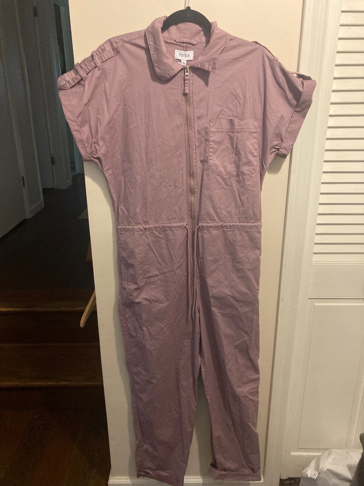Pistola Jordan Zip-Front Jumpsuit in Lilac Dust Medium NWT Purple