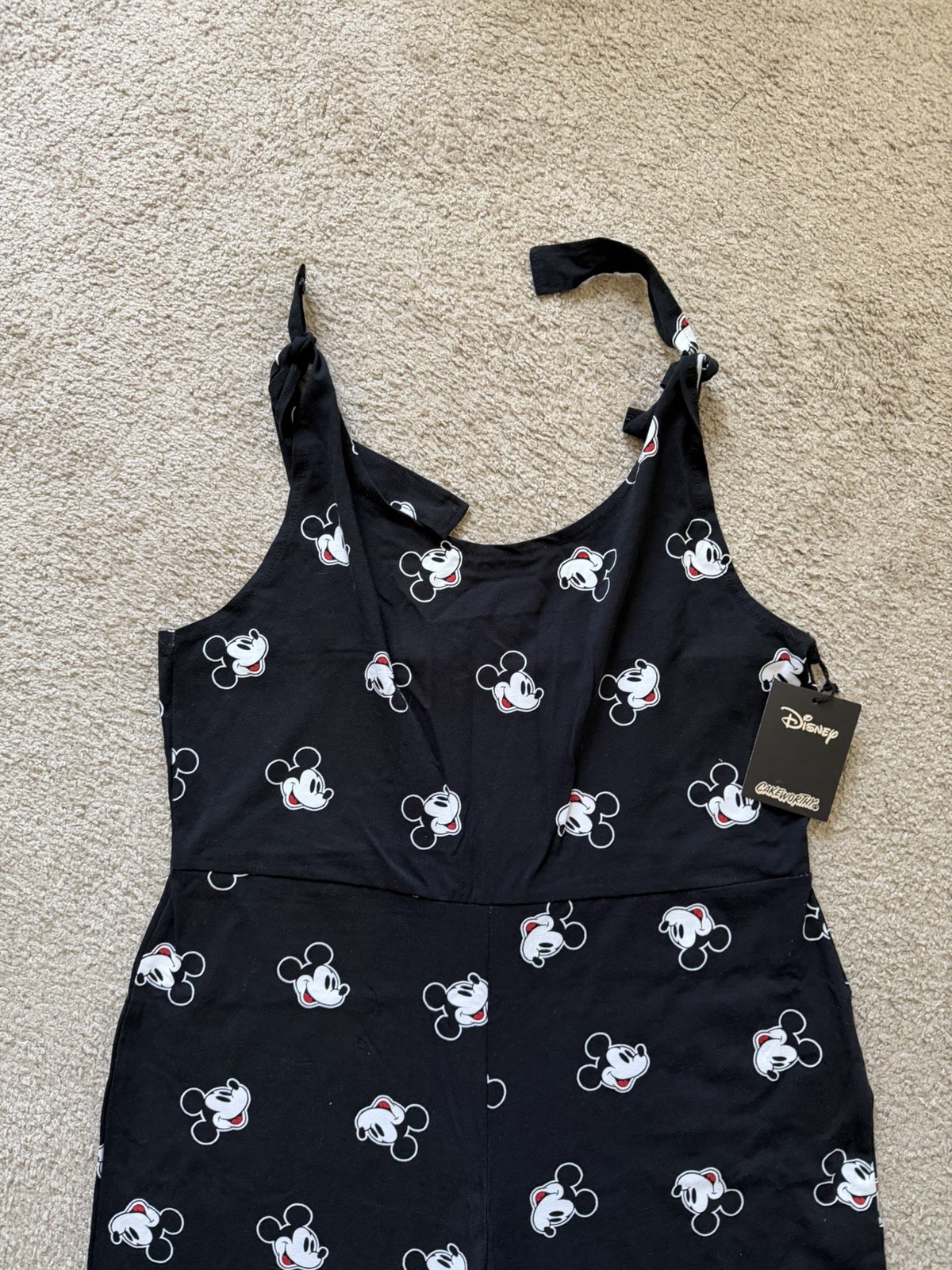 NWT ~ Cakeworthy ~ Mikey Mouse Tie Jumpsuit ~ Park Ready ~ Size XXL