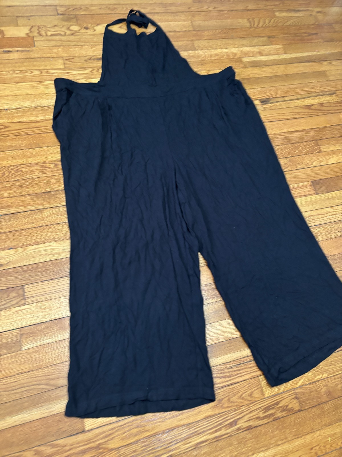 Torrid Womens Wide Leg Stretch Crepe Jumper Plus Size 6X Black Rayon NWT $70