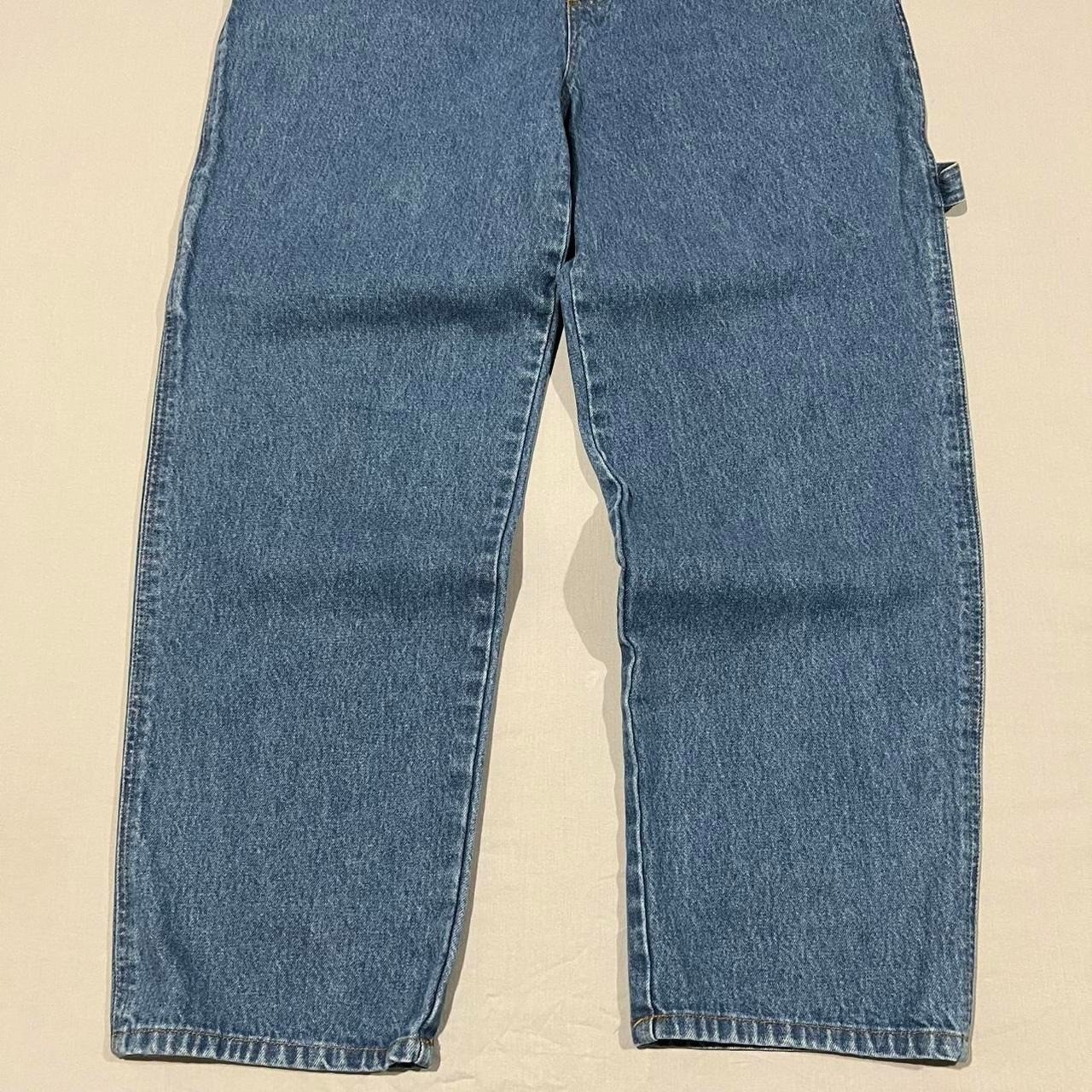 Vintage Mickey Mouse Disney Blue Denim Overalls Ghost Pocket Jerry Leigh L