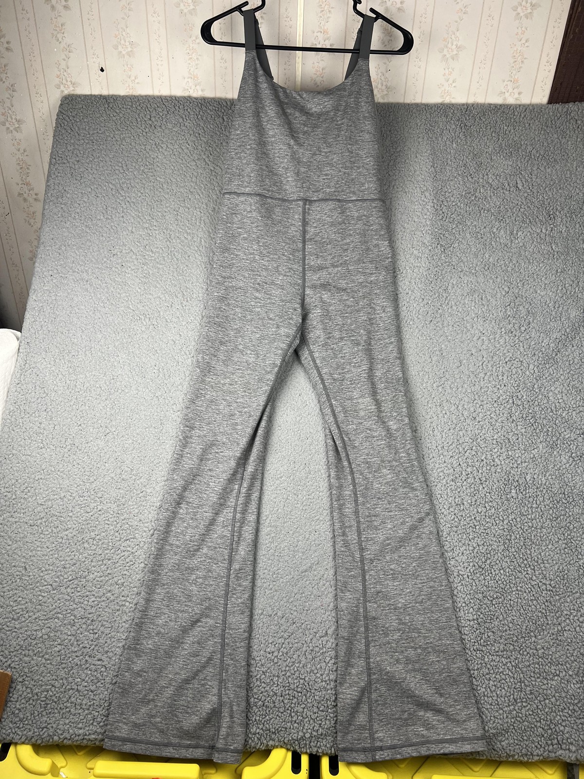 OFFLINE By Aerie Jumpsuit Womens Medium Gray Hugger Flare Leg Built In Bra
